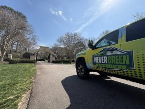 Neighborhood entrance washed