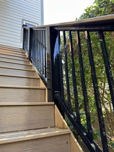 After railing cleaned