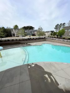 Pool concrete washed